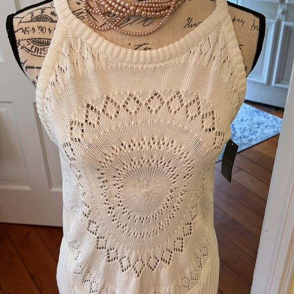 NWT Heather B Sz M Stretch Knot Sweater Tank - Picture 6 of 8